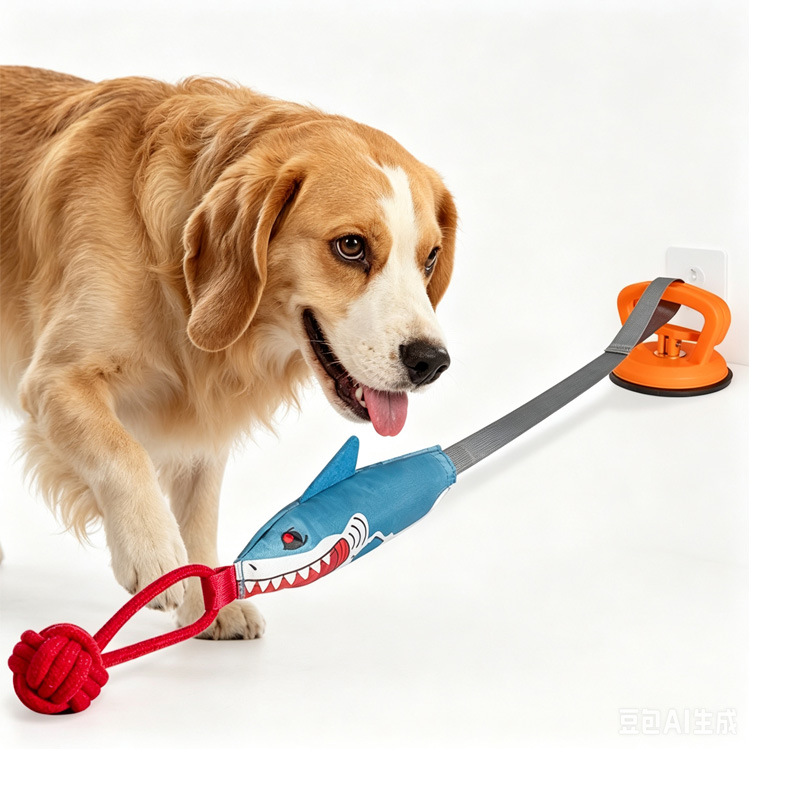 Suction Cup Dog Tug Toy - Игрушка-присоска для собак, веревочная игрушка-узел для
