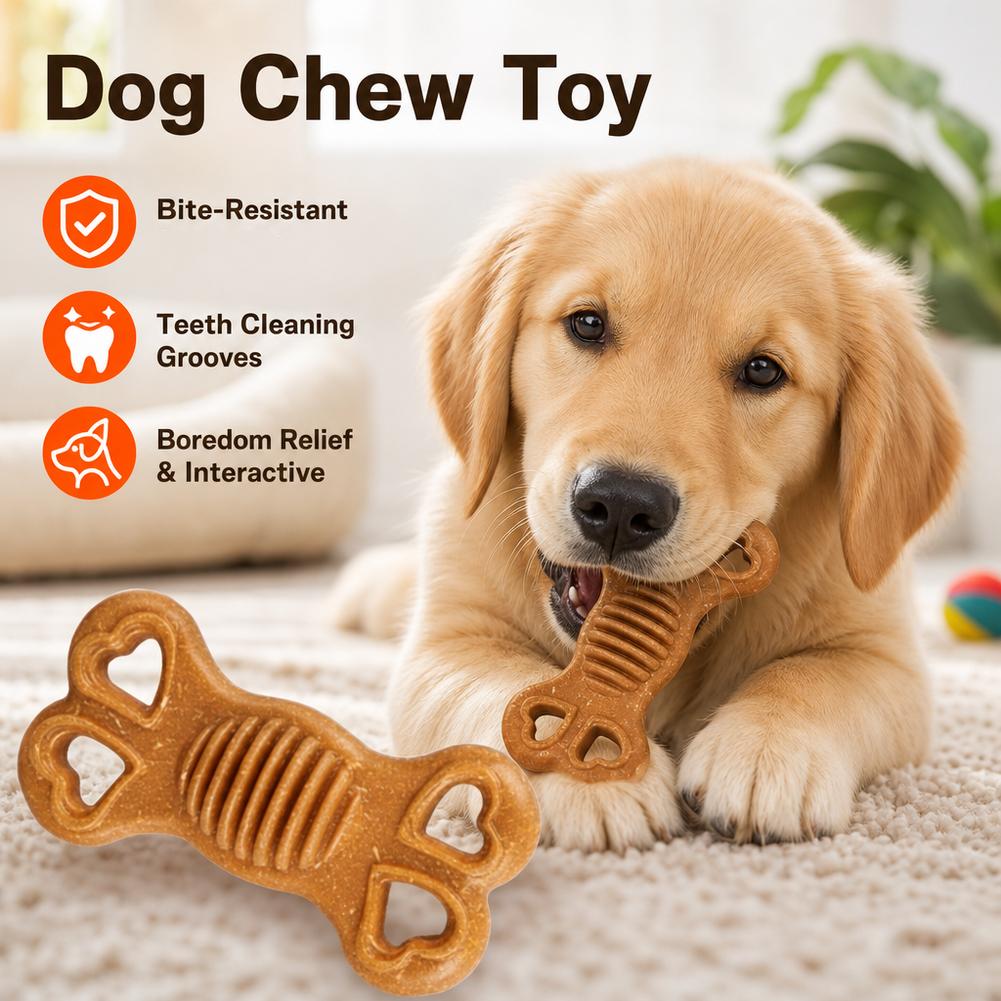 Teeth Cleaning Dog Chew Bone - Неразрушимая игрушка-кость для собак, предназначенная для
