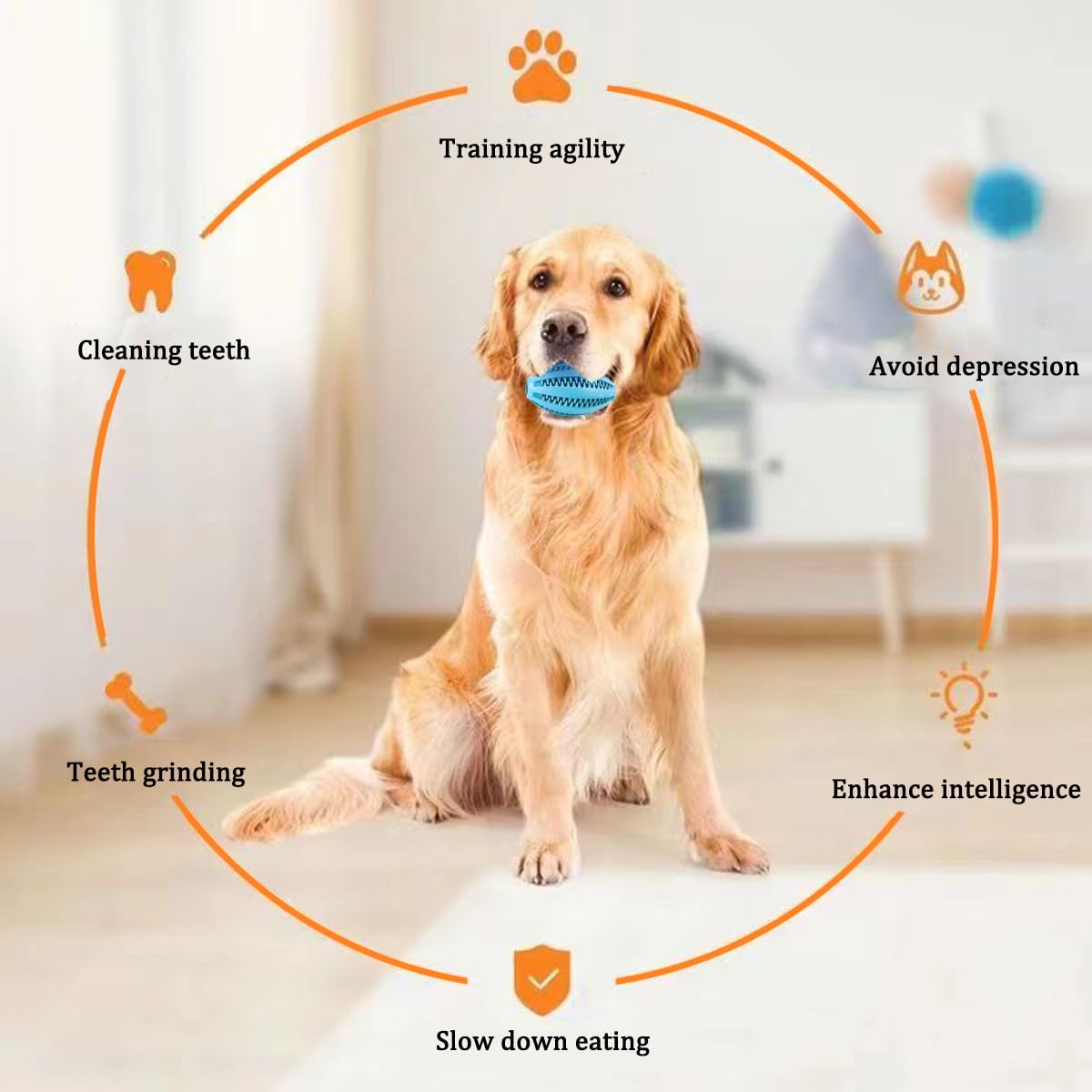 Игрушки для жевания собак, шар – обзор и цена Indestructible Dog Chew Toy